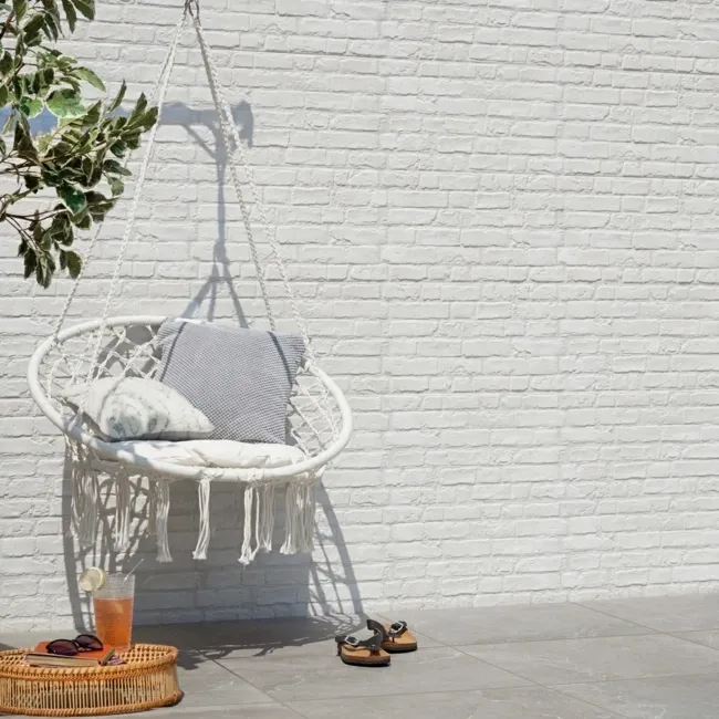 Rustic Masonry Dove White Brick Effect Tiles