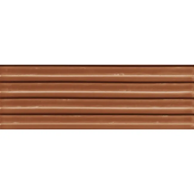 Ribbon Light Terracotta Orange Ridged Effect Ceramic Gloss Wall Tiles