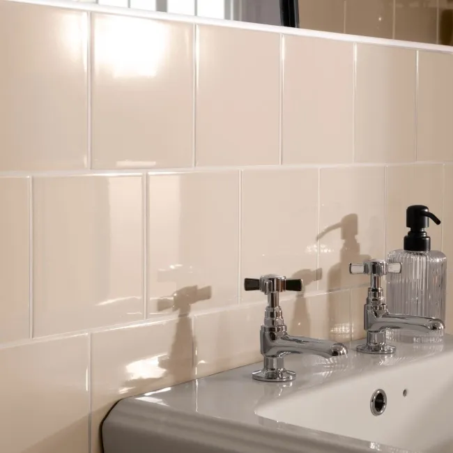 Pick 'n' Mix Macaron Cream Gloss Plain Wall Tiles