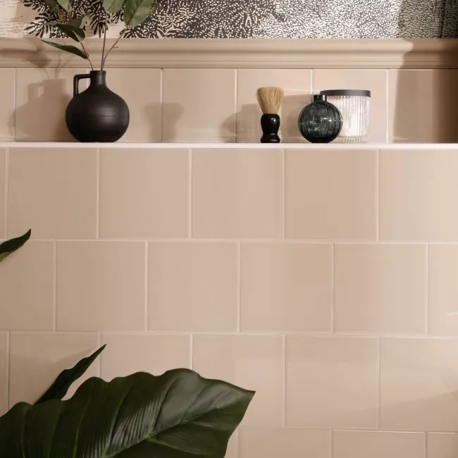 Pick 'n' Mix Macaron Cream Gloss Plain Wall Tiles