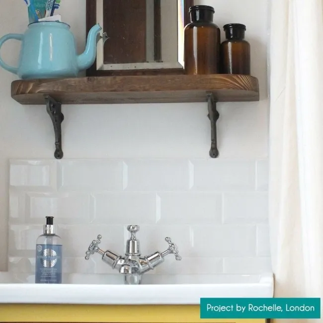 Whitechapel Gloss White Mini Metro Tiles