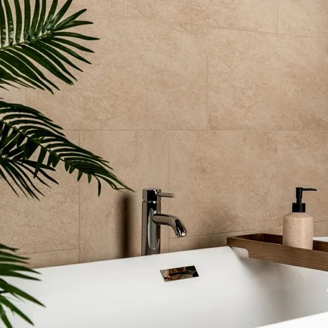Oasis Haven Matt Beige Stone Effect Wall And Floor Tiles