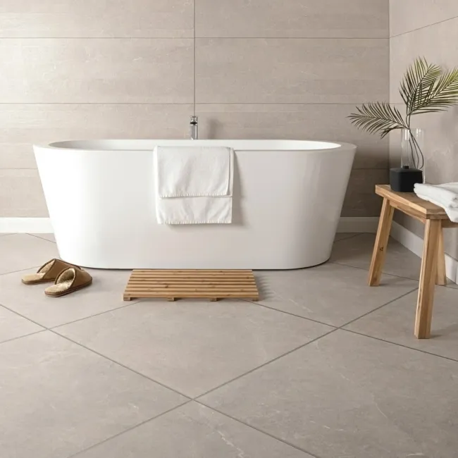 Clifton Bone Cream Matt Stone Effect Floor Tiles