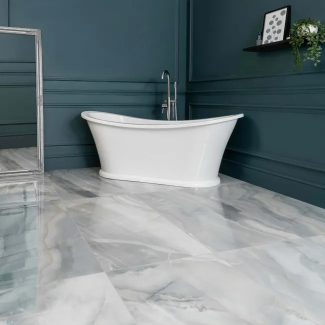 Lustra Blue Marble Effect Porcelain Tiles 1200x600