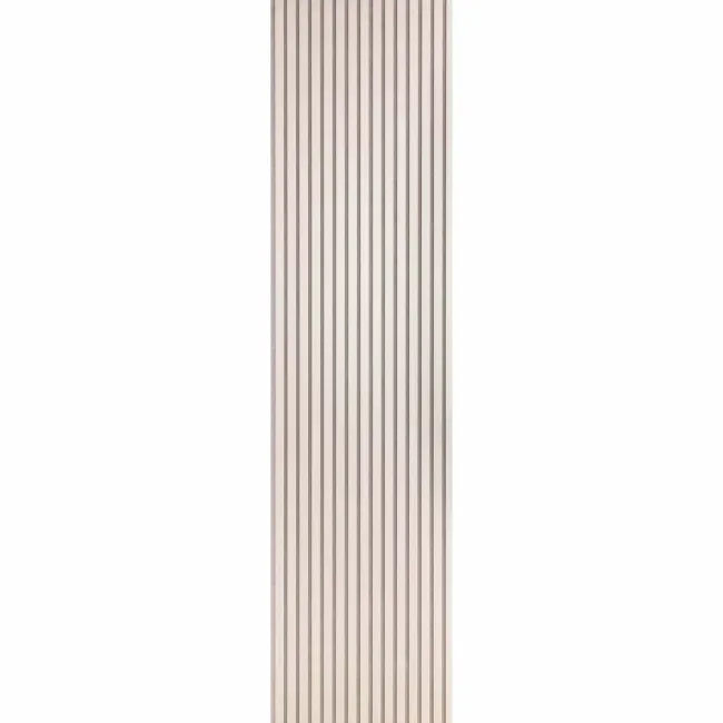 Trepanel® Light Oak on Antique White Felt Acoustic Wood Slat Panels