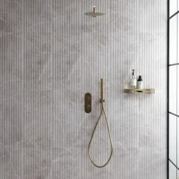Clovelly Light Grey Decor Marble Effect Matt Wall Tiles