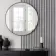 Trepanel Customise® Aluminium Framed Round Mirror Matt Black 800mm