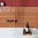 Hamlet Orange Gloss Brick Wall and Floor Tiles