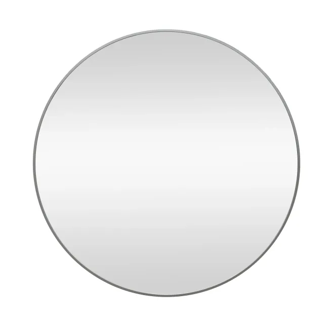 Trepanel Customise® Aluminium Framed Round Mirror Brushed Silver 1000mm