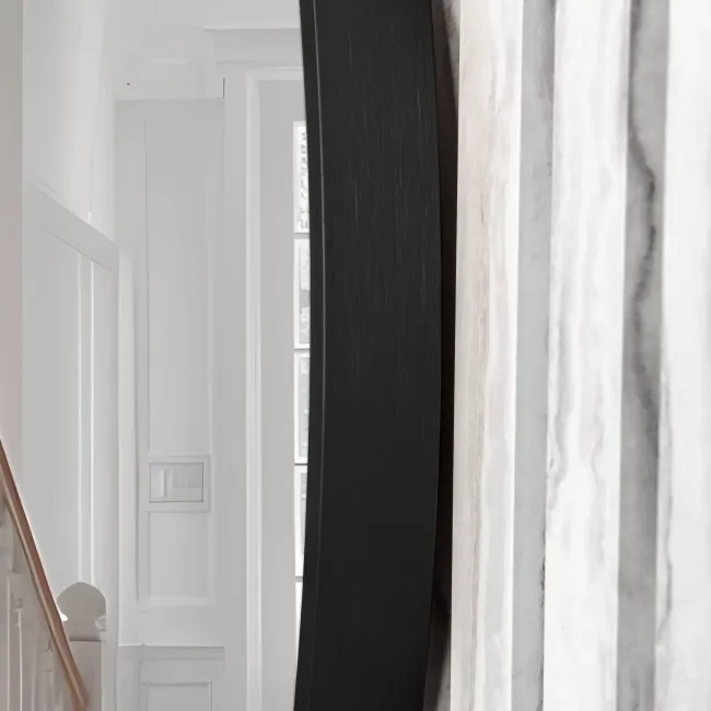 Trepanel Customise® Aluminium Framed Round Mirror Matt Black 800mm