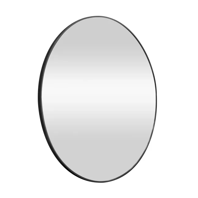 Trepanel Customise® Aluminium Framed Round Mirror Matt Black 800mm