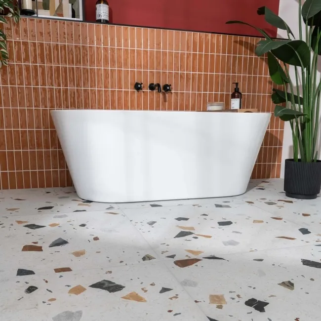 Hamlet Orange Gloss Brick Wall and Floor Tiles