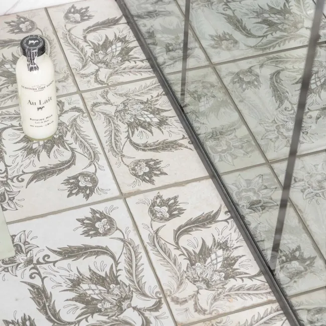 Helix Noir Black and White Matt Patterned Wall and Floor Tiles