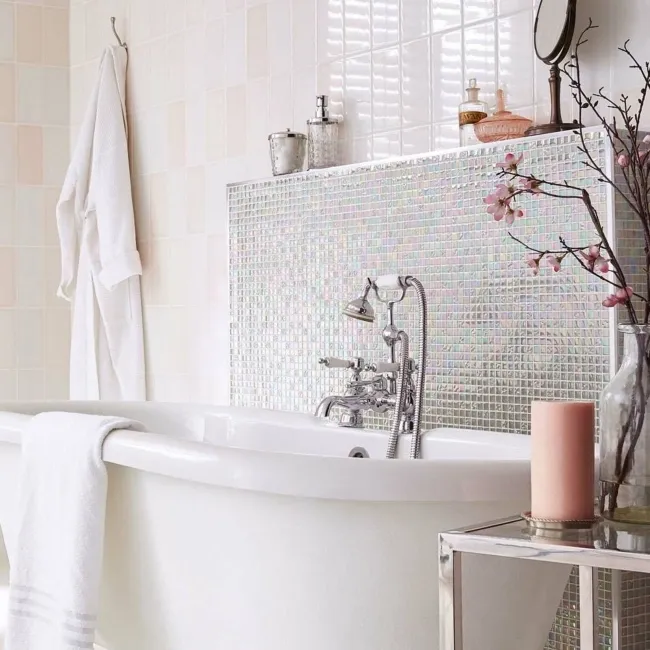 Tints Gloss Rose Pink Brick Tiles