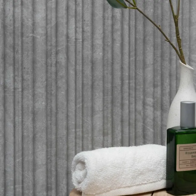 Trepanel Aqua 3D® Waterproof Light Grey Marble Effect Grooved Wall Panel 3 Pack (Covers 0.87 SQM)