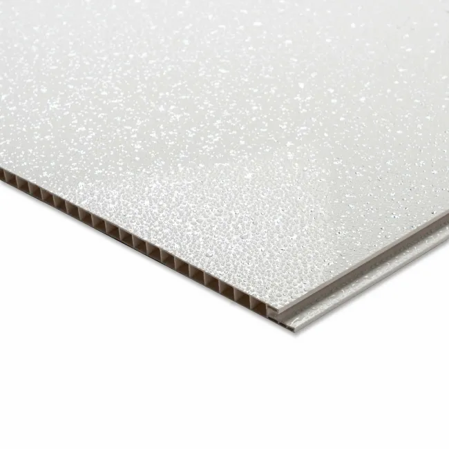 Trepanel Aqua® White Sparkle Quartz Effect PVC Bathroom Wall Panel