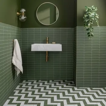 Hamlet Green Porcelain Matt Metro Wall and Floor Tiles
