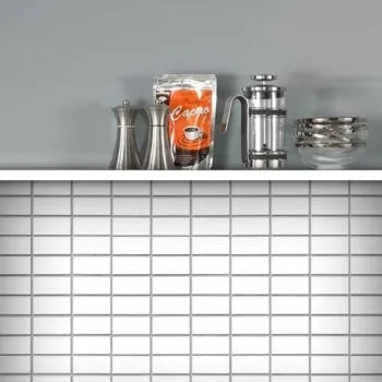 Pixel White Brick Matt 23x48 Mosaic Tiles