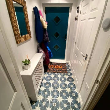 Scintilla Sky Blue Star Pattern Wall and Floor Tiles