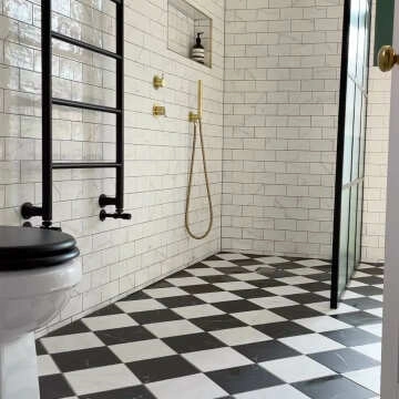 Vena Biana White Mini Bumpy Gloss Marble Effect Metro Wall Tiles