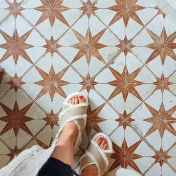 Scintilla Paprika Orange Star Pattern Tiles