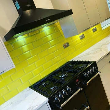 Aldgate Ceramic Gloss Yellow Metro Tiles