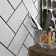 Antique Bastille White Flat Crackle Mini Metro Tiles