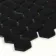 Pixel Black 23x23 Hexagon Matt Mosaic Tiles