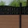 LuxeLine Composite Fence Panel Teak 6ft High - Floral Decorative Screen with Buried Aluminium Post