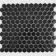 Pixel Black 23x23 Hexagon Matt Mosaic Tiles