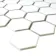 Pixel White 50x50 Hexagon Gloss Mosaic Tiles