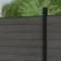 LuxeLine® Light Grey Composite Fence Panel with Buried Aluminium Post 6ft