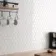 Pixel White 50x50 Hexagon Gloss Mosaic Tiles