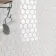 Pixel White 50x50 Hexagon Gloss Mosaic Tiles