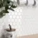Pixel White 50x50 Hexagon Gloss Mosaic Tiles
