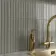 Ribbon Sage Green Ridged Effect Ceramic Gloss Wall Tiles