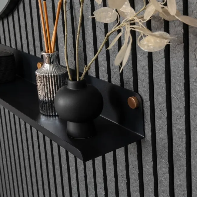 Trepanel Customise® Black Shelf 759mm inc Brass Screws