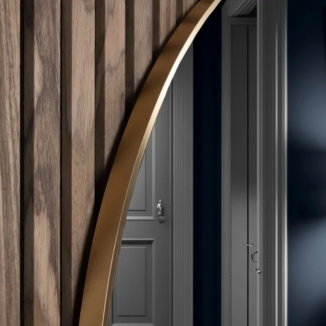 Trepanel Customise® Aluminium Framed Round Mirror Bronze 1000mm