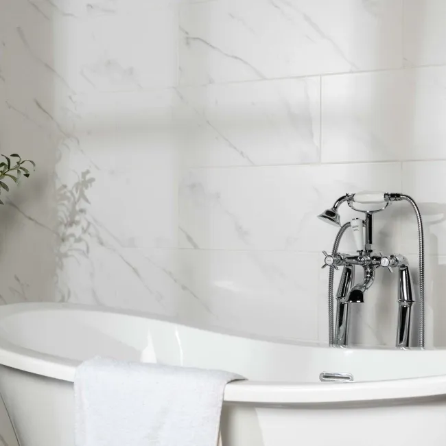 Ambience White Matt Marble Effect Wall Tiles