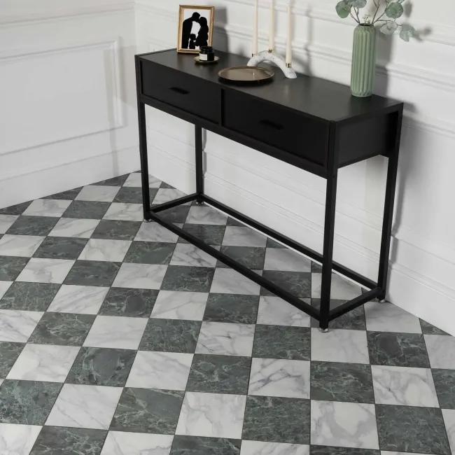 Camden White Marble Effect Wall and Floor Tiles