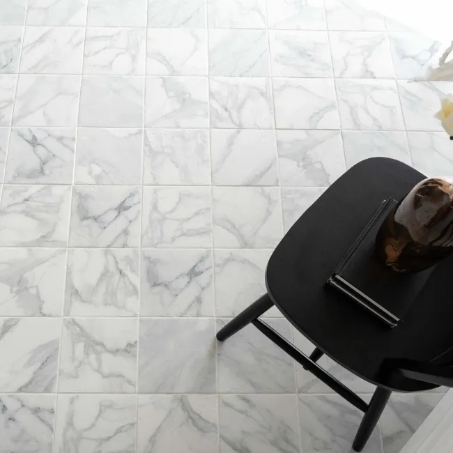 Camden White Marble Effect Wall and Floor Tiles