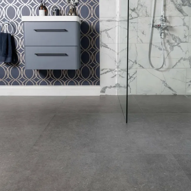 Carbon Graphite Concrete Effect Tiles