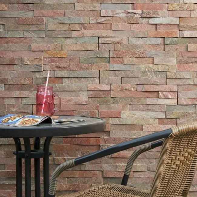 Ledgestone Copper Brown Split Face Slate 300x150 Tiles