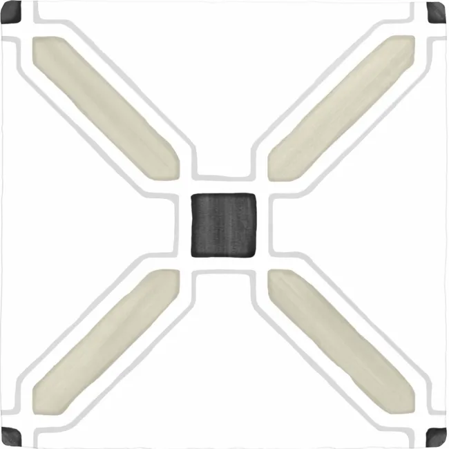 Dante Sand Cross Beige Matt Patterned Wall and Floor Tiles