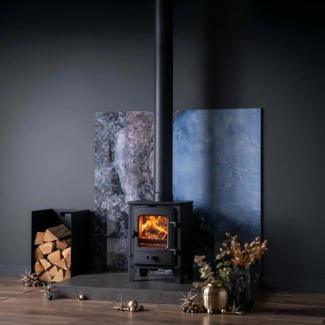 Deluxe Blue Polished Onyx Marble Effect Tiles