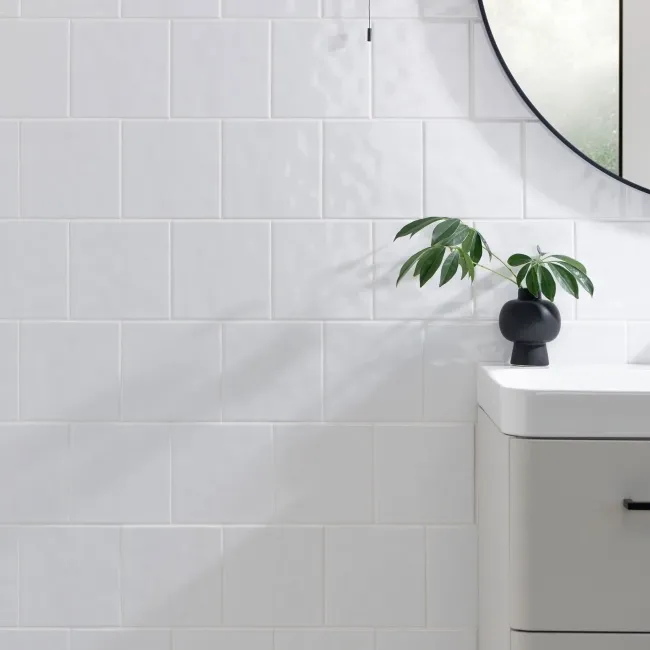 Devine Bumpy Gloss White Wall Tiles