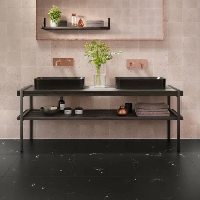 Dollymixx Plum Blush Terrazzo Effect Tiles