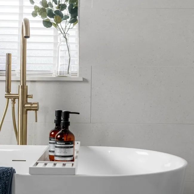 Dover White Matt Stone Effect Wall Tiles