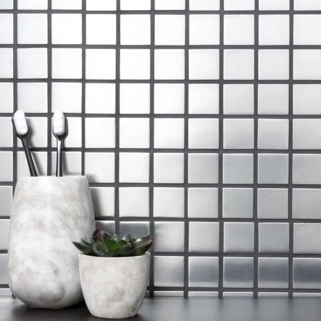 Hunan Brushed Mosaic Oriental Stainless Steel Tiles