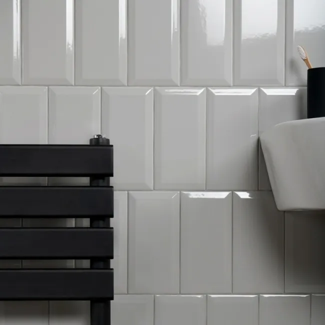 Jubilee Ceramic Grey Gloss Metro Wall Tiles